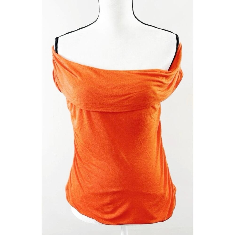 Arden B. Orange Bardot Top - Size M